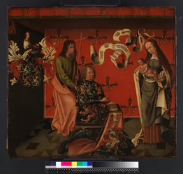 Porträt des Chevalier Philip Hinckaert und des heiligen Philippus Apostel vor der Jungfrau und dem Kind, ca. 1494-1505
